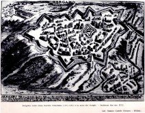1627 Bg con mura nuove  -stampa - Castello Sforzesco
